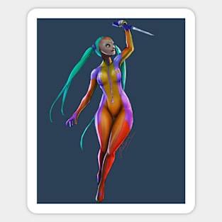 Neon bodysuit - colored Sticker